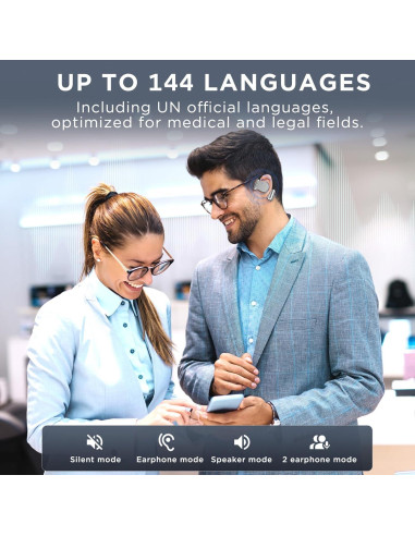 Auriculares Traductores Bluetooth AHBBRY M111 144 Idiomas