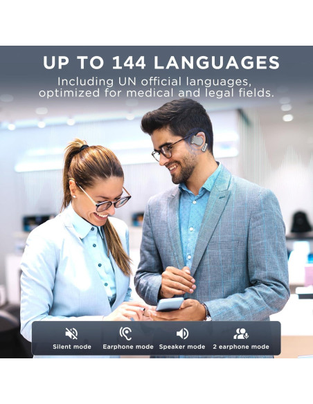 Auriculares Traductores Bluetooth AHBBRY M111 144 Idiomas