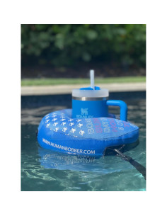 Portavasos Inflable Flotante Human Bobber Azul Grande 2