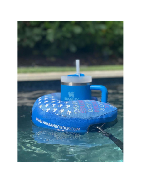 Portavasos Inflable Flotante Human Bobber Azul Grande