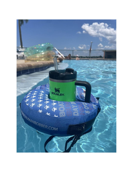 Portavasos Inflable Flotante Human Bobber Azul Grande