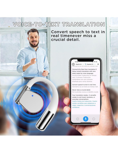 Auriculares Traductores Bluetooth AHBBRY M111 144 Idiomas