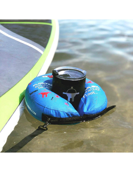 Portavasos Inflable Flotante Human Bobber Azul Grande
