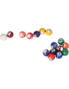 Set de 16 Mini Bolas de Billar Cryfokt 25mm Resina Multicolor 2
