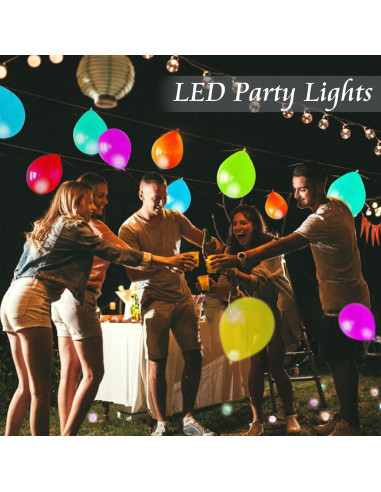 100 Luces de Globo LED Coloridas chzk para Decoración Fiesta