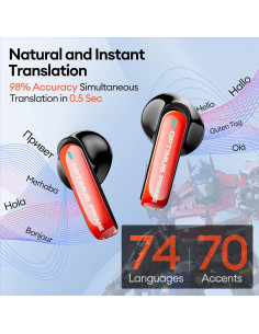 Audífonos Traductores AI Transformers TF-T01 Azul 144 Idiomas 2