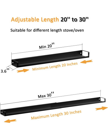 Estante Magnético VANGAYH Ajustable 38.1-76.2 cm para Cocina