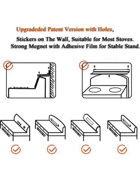 Estante Magnético VANGAYH Ajustable 38.1-76.2 cm para Cocina