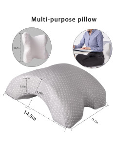 Almohada de Brazo ALEVMOOM Arqueada Espuma de Memoria 36.8x34.8cm 2