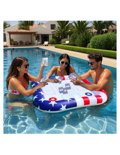 Mesa Flotante Inflable AMENON 2 en 1 para Piscina 91x91cm