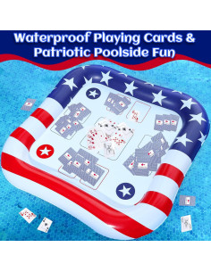 Mesa Flotante Inflable AMENON 2 en 1 para Piscina 91x91cm 2