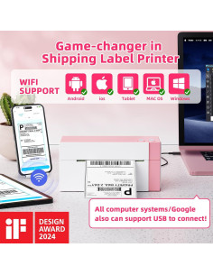 Impresora de Etiquetas Térmicas WiFi Omezizy PM-344-WF 300DPI 2