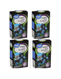 Mezcla Bebida Energética Sin Azúcar Great Value Acai Arándano 40 Paquetes