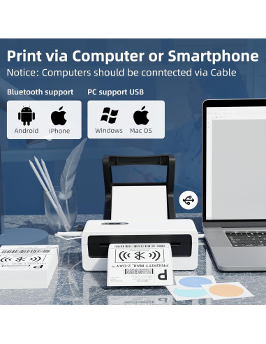 Impresora Térmica de Etiquetas Jiose Bluetooth 4x6 para Envío