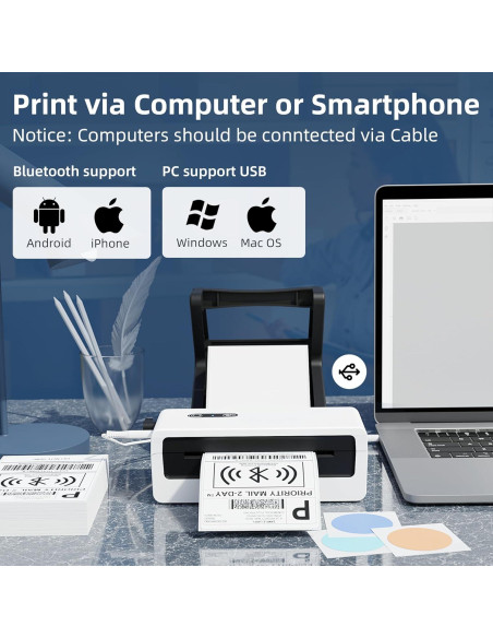 Impresora Térmica de Etiquetas Jiose Bluetooth 4x6 para Envío Impresora Térmica de Etiquetas Jiose Bluetooth 4x6 para Envío