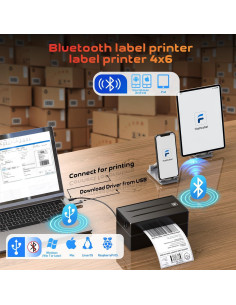 Impresora Térmica Aixiqee Y812 - Etiquetas 4x6 Bluetooth USB 2