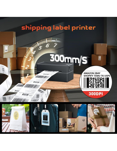 Impresora Térmica Aixiqee Y812 - Etiquetas 4x6 Bluetooth USB