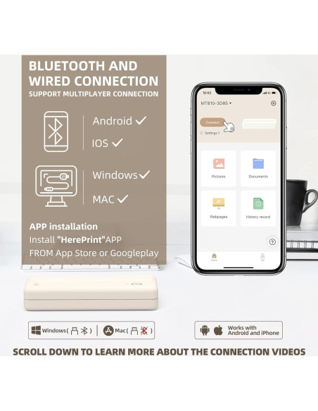 Impresora Térmica Portátil HPRT MT810 Bluetooth Sin Tinta Impresora Térmica Portátil HPRT MT810 Bluetooth Sin Tinta