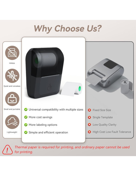 Impresora Térmica de Etiquetas PeriPage PB Gris 5.08 cm