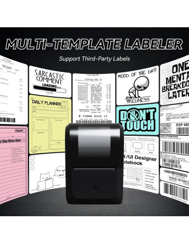 Impresora Térmica de Etiquetas PeriPage PB Gris 5.08 cm