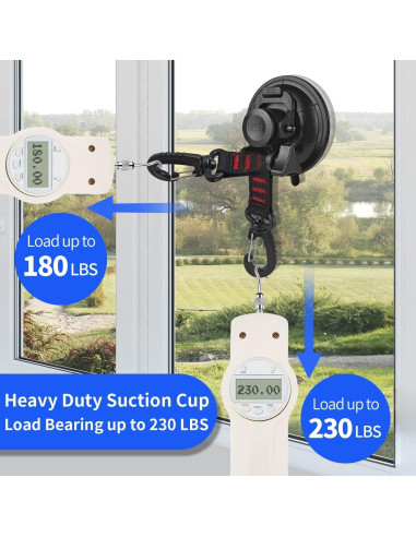 Anclajes de Ventosa HLOGREE 6PCS Alta Resistencia 104kg