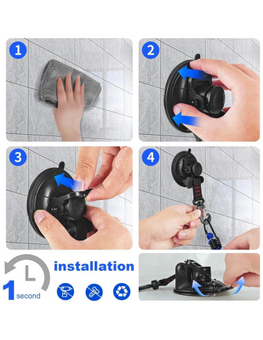 Anclajes de Ventosa HLOGREE 6PCS Alta Resistencia 104kg