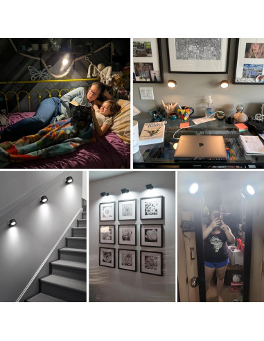 Aplique de Pared LED DUMILOO Recargable con Control Remoto