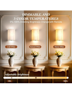 Aplique de Pared Inalámbrico OCATO con Control Remoto y 16 Colores RGB 2