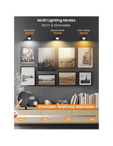 Juego de 2 Apliques de Pared LED Recargables AUDERWIN