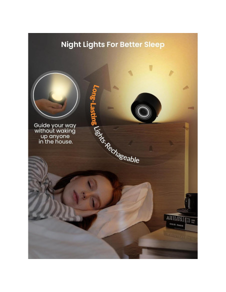 Juego de 2 Apliques de Pared LED Recargables AUDERWIN