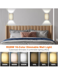 Juego de Apliques de Pared LED Recargables Shineled 25cm 2