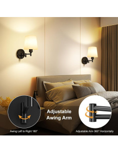 Apliques de Pared Recargables Frideko con Control Remoto - 2 Unidades 2
