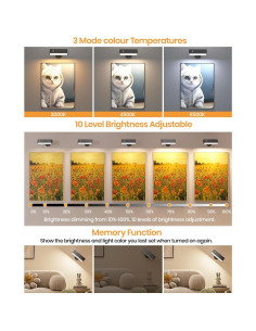 Aplique de Pared Recargable Inalámbrico DetarZinLED Negro 2