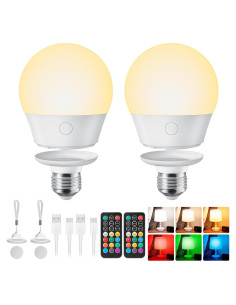 Bombilla LED Recargable Brightown E26 con Control Remoto 2P