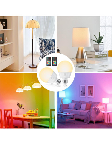 Bombilla LED Recargable Brightown E26 con Control Remoto 2P