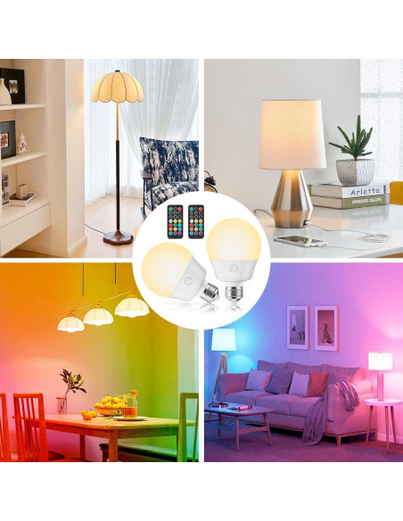 Bombilla LED Recargable Brightown E26 con Control Remoto 2P