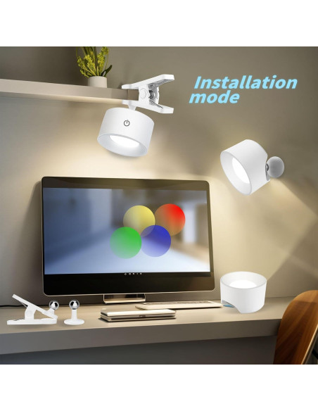 Apliques de Pared LED Adetu 2 Pcs con Control Remoto y Batería