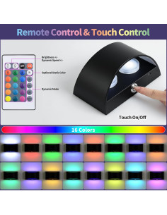 Aplique de Pared LED Recargable Hirzsjoy 6000mAh 16 Colores 2