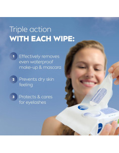 Toallitas Limpiadoras Faciales NIVEA 3-en-1 40 Unidades 2