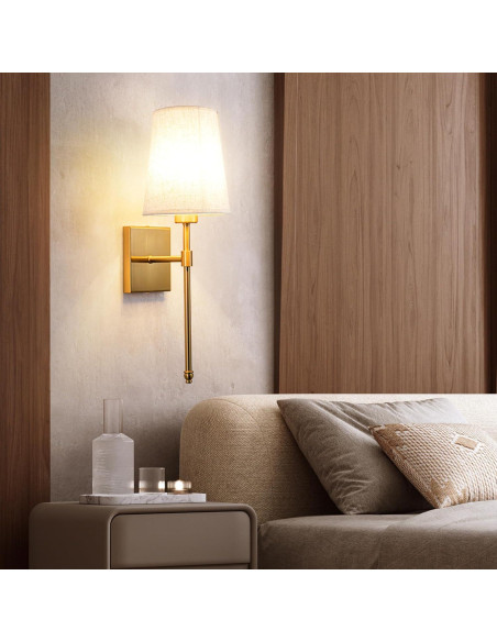 Aplique de Pared Inalámbrico YHCDLAMP 12W Regulable con Control Remoto