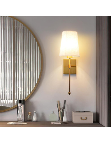 Aplique de Pared Inalámbrico YHCDLAMP 12W Regulable con Control Remoto