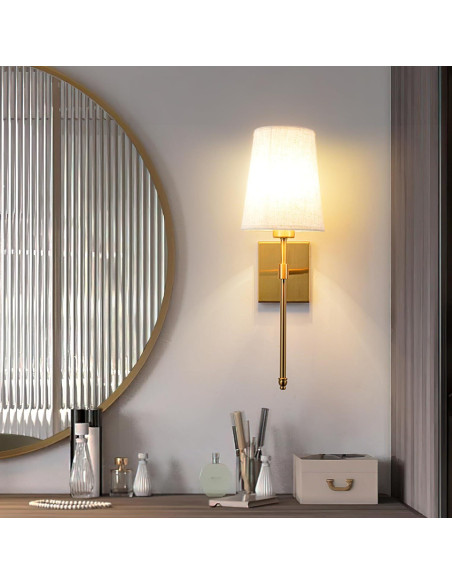 Aplique de Pared Inalámbrico YHCDLAMP 12W Regulable con Control Remoto