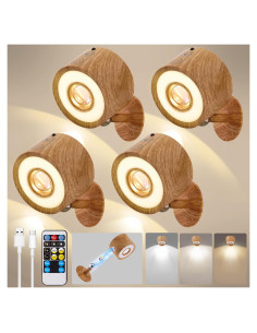 Luces LED de Pared Plomixius 4 Pcs Recargables 3000mAh