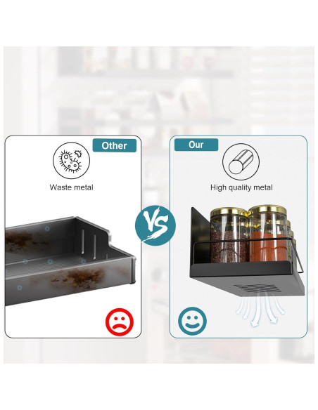 Estante Magnético para Especias HOIDGUB - Paquete de 2, Metal