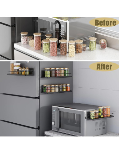 Estante Magnético para Especias HOIDGUB - Paquete de 2, Metal