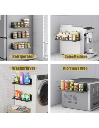 Estante Magnético para Especias HOIDGUB - Paquete de 2, Metal