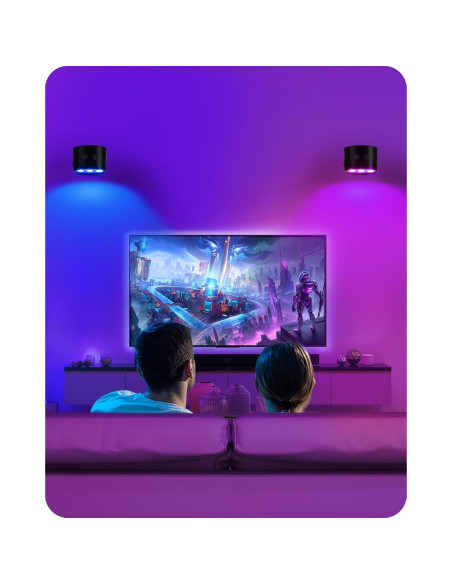 Juego de 2 Apliques de Pared Recargables GOEBLESON Negro