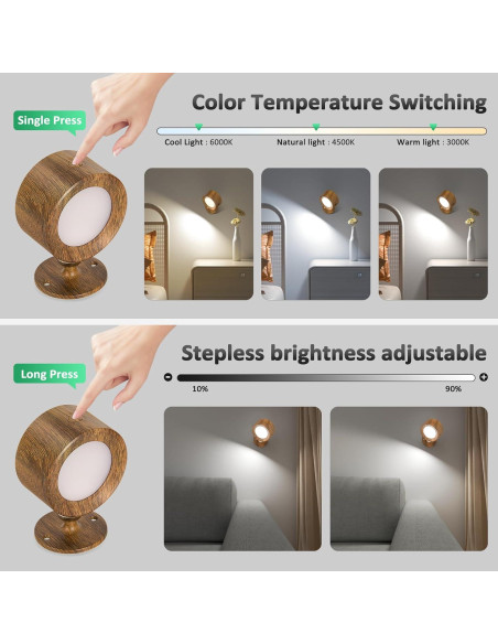 Aplique de Pared LED Lightbiz X120 Recargable con Control Remoto Aplique de Pared LED Lightbiz X120 Recargable con Control Remoto