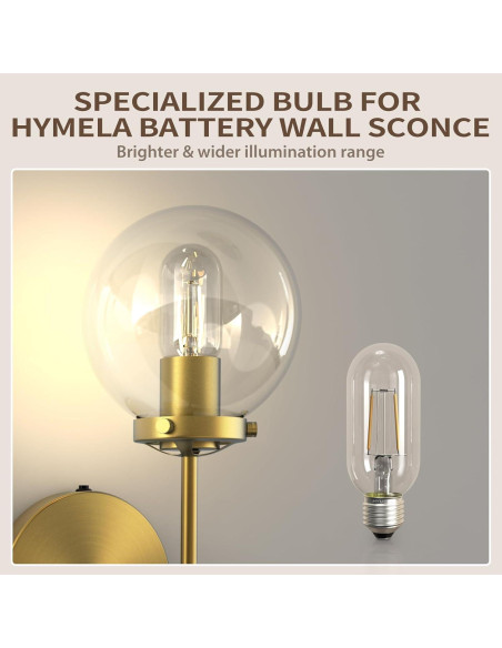 Aplique de Pared HYMELA C03 Recargable Dorado 15x22cm