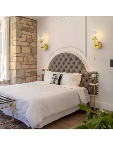 Aplique de Pared HYMELA C03 Recargable Dorado 15x22cm